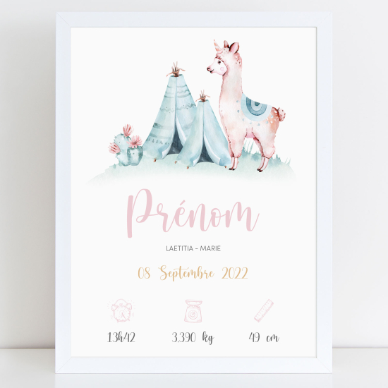 Pósters de nacimiento - Lama