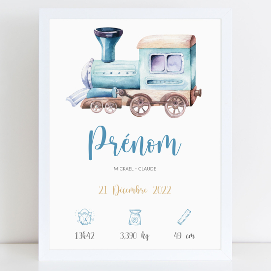 Pósters de nacimiento - Tren