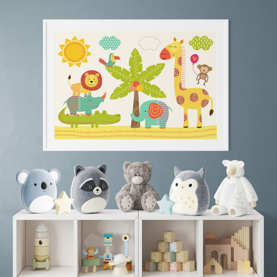 Pósters para niños - Infantil - Animales de la jungla