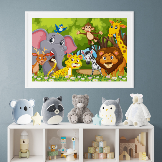 Pósters para niños - Infantil - Animales de la jungla