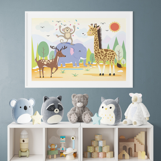 Pósters para niños - Infantil - Animales de la jungla