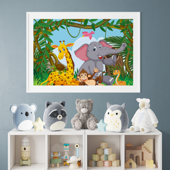 Pósters para niños - Infantil - Animales de la jungla