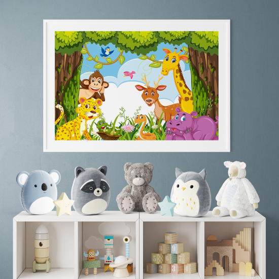Pósters para niños - Infantil - Animales de la jungla