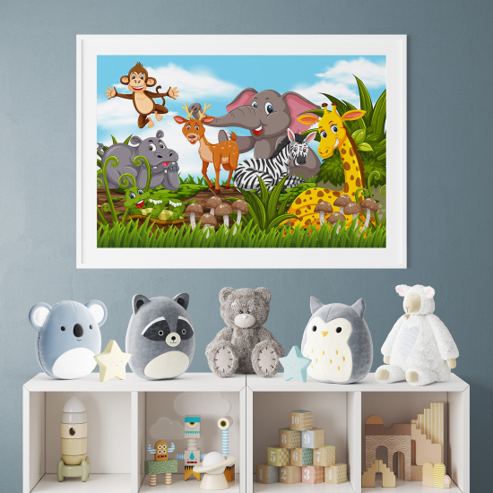 Pósters para niños - Infantil - Animales de la jungla