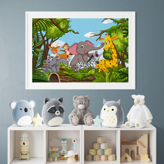 Pósters para niños - Infantil - Animales de la jungla