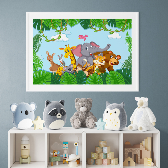 Pósters para niños - Infantil - Animales de la jungla
