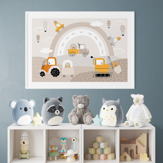 Pósters para niños - Infantil - Camiones de obras