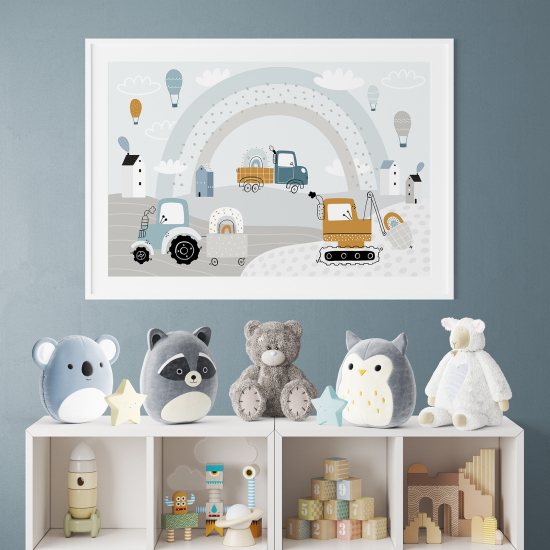 Pósters para niños - Infantil - Camiones de obras