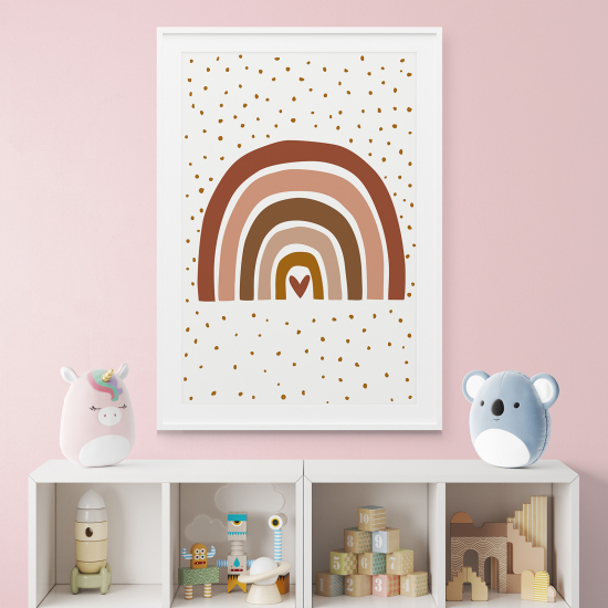 Pósters para niños - Infantil - Corazón arcoíris