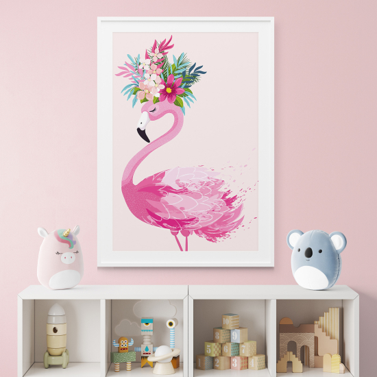 Pósters para niños - Infantil - Flamenco rosa