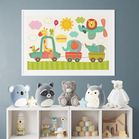 Pósters para niños - Infantil - Vehículos animales