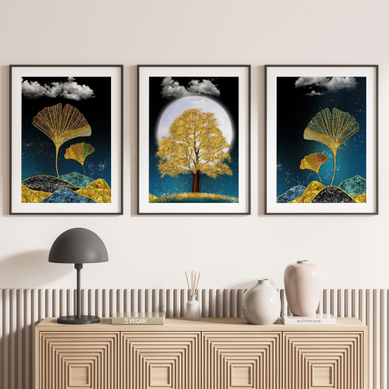 Pósters trípticos - Árbol Hojas