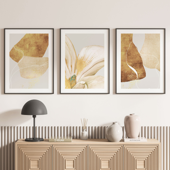 Pósters trípticos - Diseño de Flores