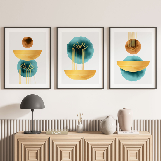 Pósters trípticos - Formas geométricas