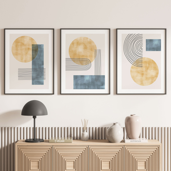Pósters trípticos - Formas geométricas