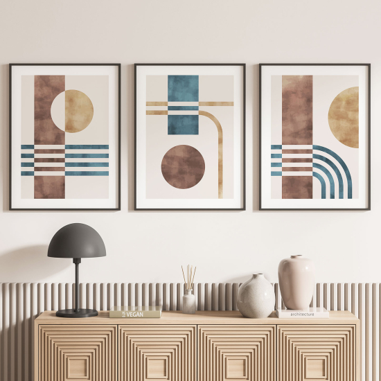 Pósters trípticos - Formas geométricas