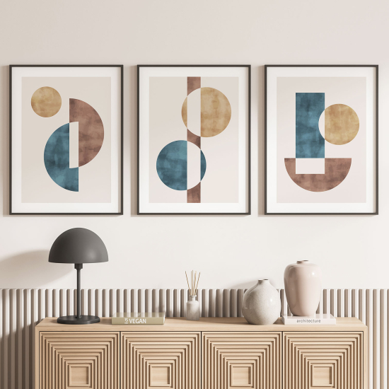 Pósters trípticos - Formas geométricas