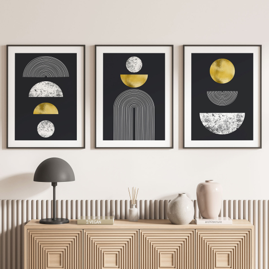 Pósters trípticos - Formas geométricas
