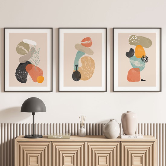 Pósters trípticos - Guijarros de diseño