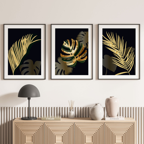 Pósters trípticos - Hojas de palmeras