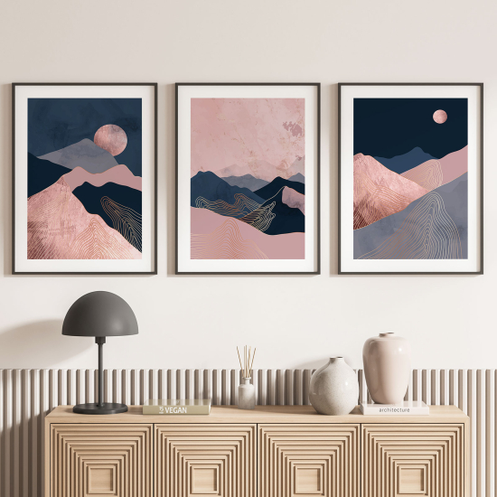 Pósters trípticos - Paisajes Boho