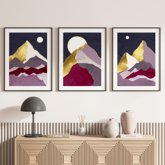 Pósters trípticos - Paisajes Boho