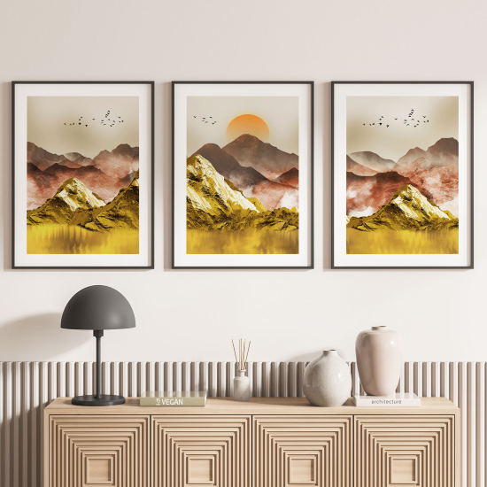 Pósters trípticos - Paisajes Boho