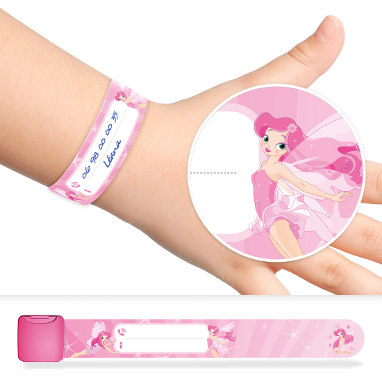 Pulsera de identificacion para niños - hadas