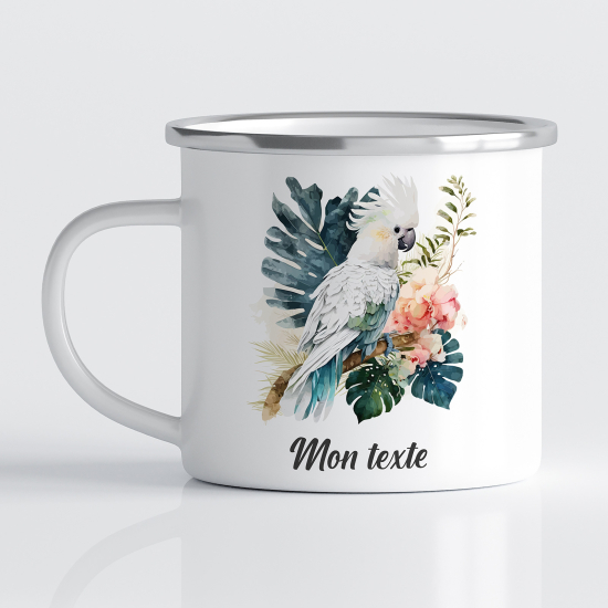 Taza esmaltada personalizada - Loro