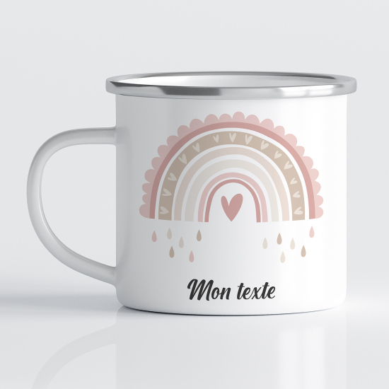 Taza esmaltada personalizada para niños - Infantil - Arcoíris