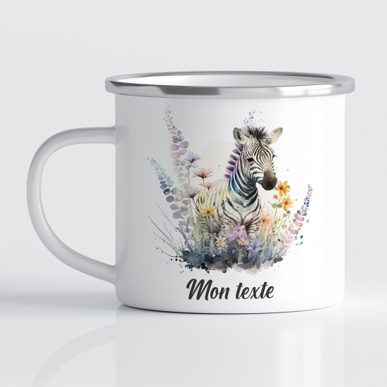 Taza esmaltada personalizada para niños - Infantil - Cebra