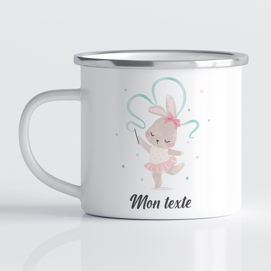 Taza esmaltada personalizada para niños - Infantil - Conejo
