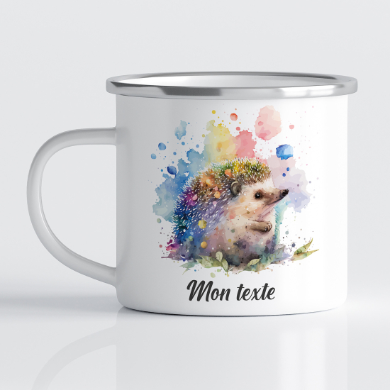 Taza esmaltada personalizada para niños - Infantil - Erizo