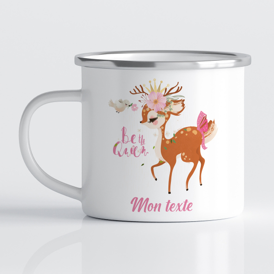 Taza esmaltada personalizada para niños - Infantil - Faon Sé la Reina