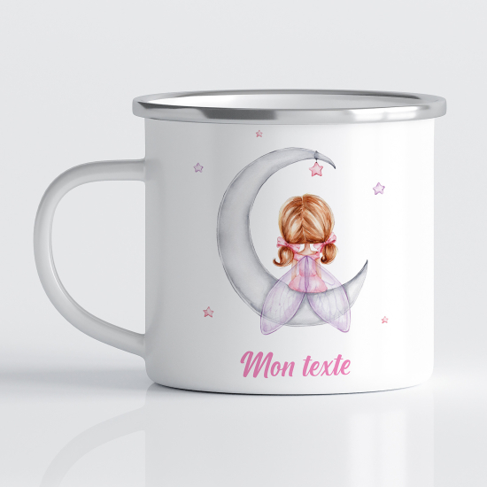 Taza esmaltada personalizada para niños - Infantil - Hada Luna