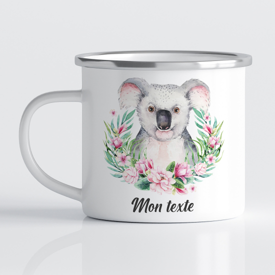 Taza esmaltada personalizada para niños - Infantil - Koala