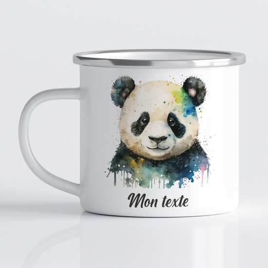 Taza esmaltada personalizada para niños - Infantil - Panda