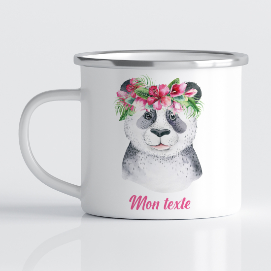 Taza esmaltada personalizada para niños - Infantil - Panda