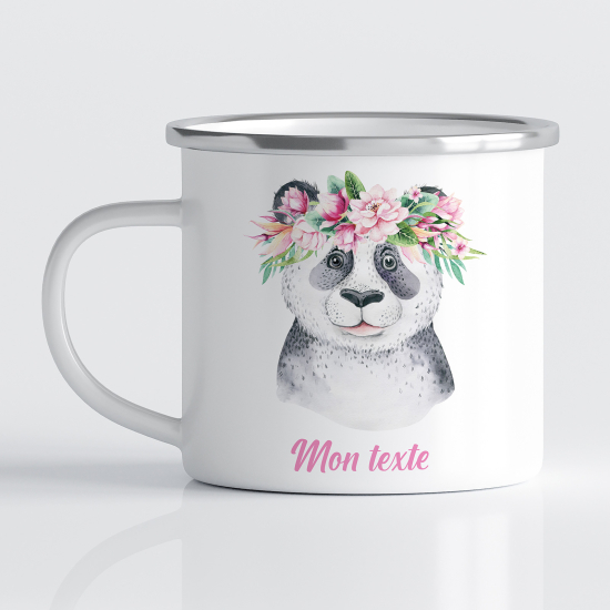 Taza esmaltada personalizada para niños - Infantil - Panda
