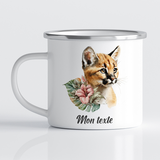 Taza esmaltada personalizada para niños - Infantil - Puma