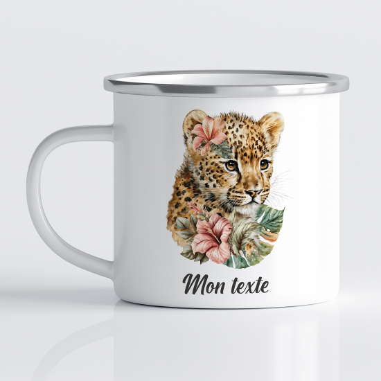 Taza esmaltada personalizada para niños - Infantil - Tigre