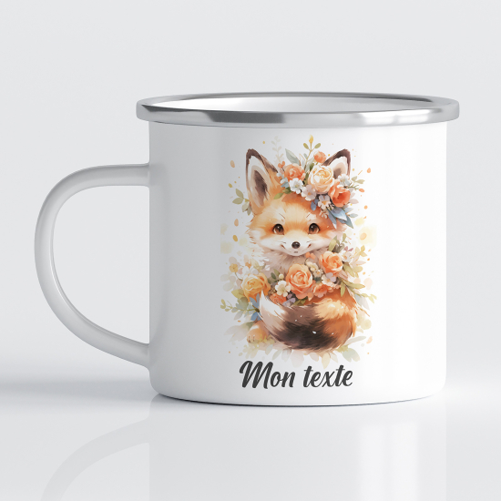 Taza esmaltada personalizada para niños - Infantil - Zorro