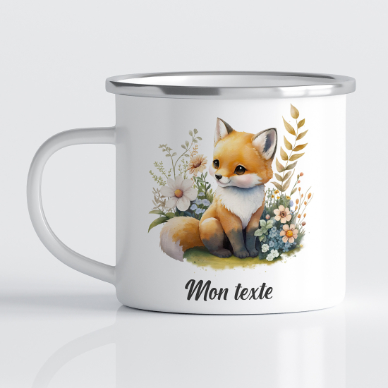 Taza esmaltada personalizada para niños - Infantil - Zorro