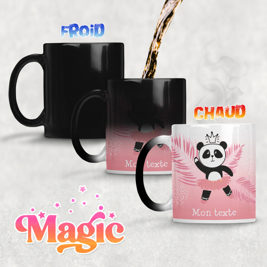 Taza mágica personalizada - Bailarina Panda