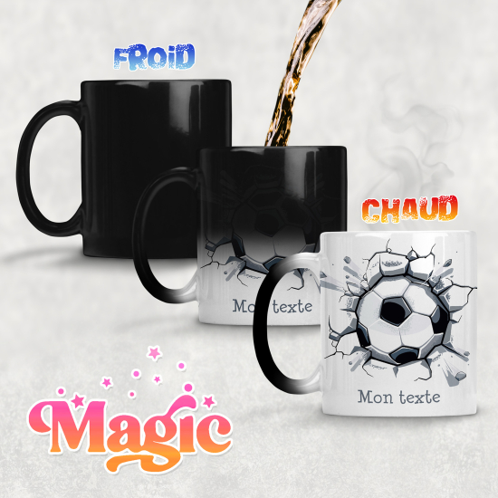 Taza mágica personalizada - Balón de Fútbol