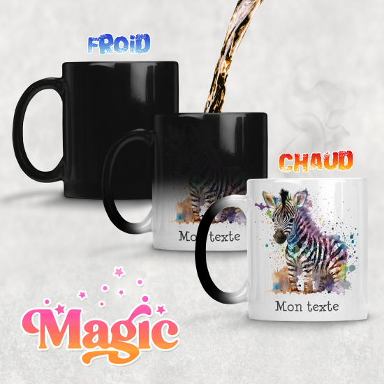 Taza mágica personalizada - Bebé cebra