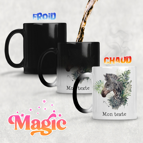Taza mágica personalizada - Cebra