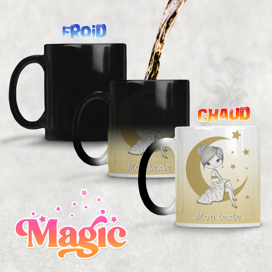 Taza mágica personalizada - Chica Luna