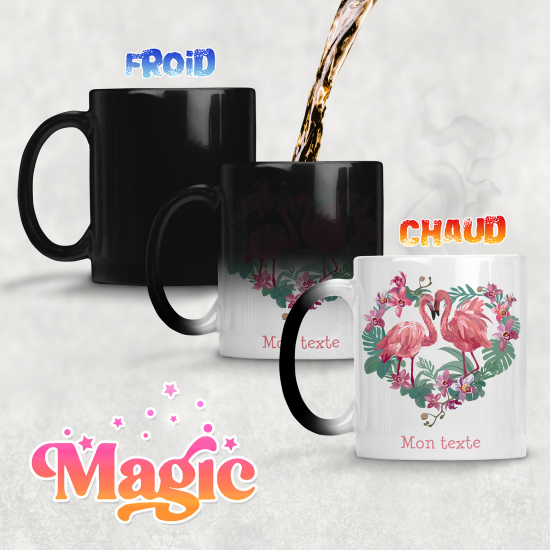 Taza mágica personalizada - Flamencos