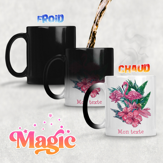Taza mágica personalizada - Flores